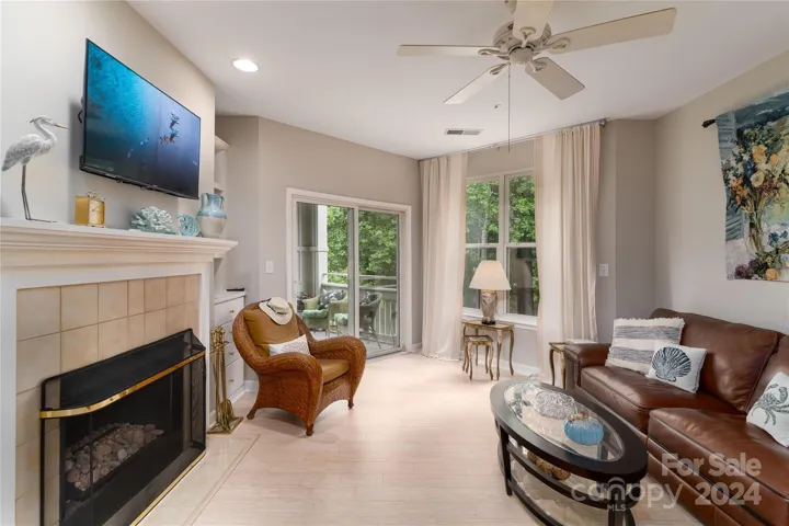 Great room with remote gas fireplace