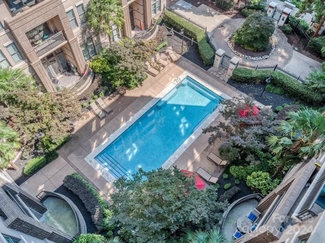 View of community pool from balcony