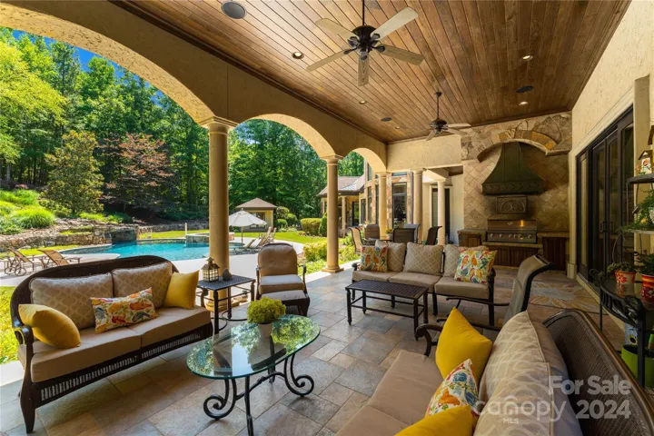 Built-in grilling area