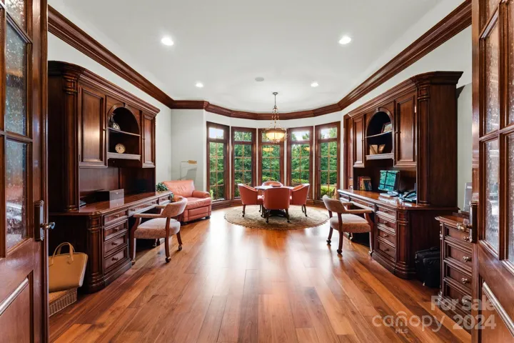 Main level study with lake views