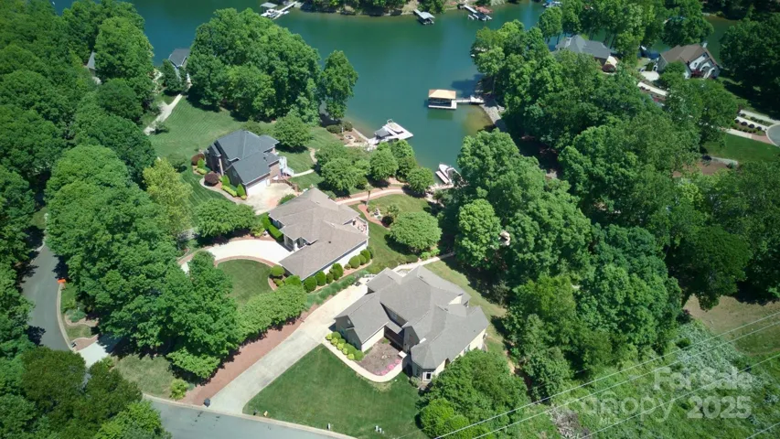 Arial views of the water.