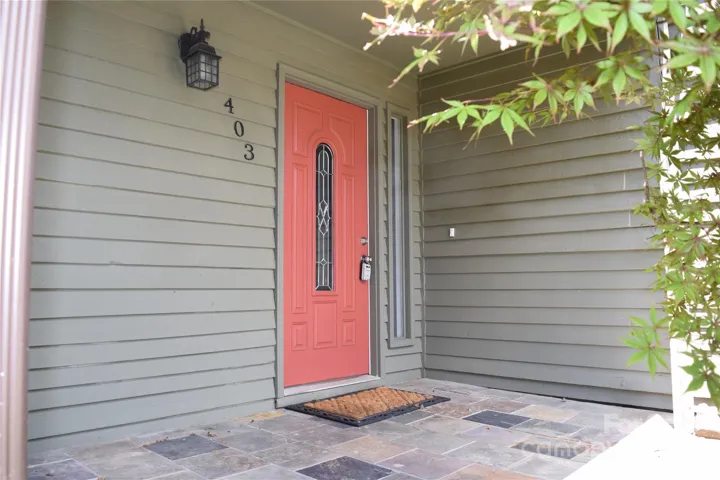 Natural Stone at covered entrance