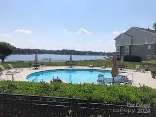 steps to lakefront pool