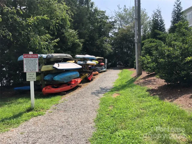 kayak and paddleboard launch area