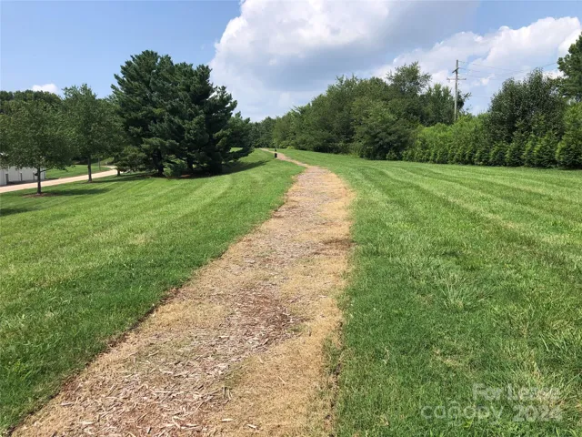 Walking trail to tennis and pickleball courts. Dog friendly walking path.