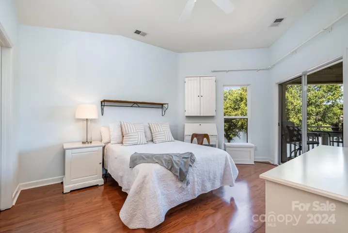 Nice sized bedroom with access to the covered porch