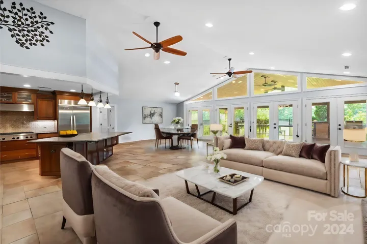 Kitchen & main living area (virtually staged)
