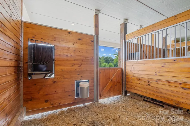 Interior of stalls. They have not had horses in them yet, ready for your choice of floor mats and bedding etc.