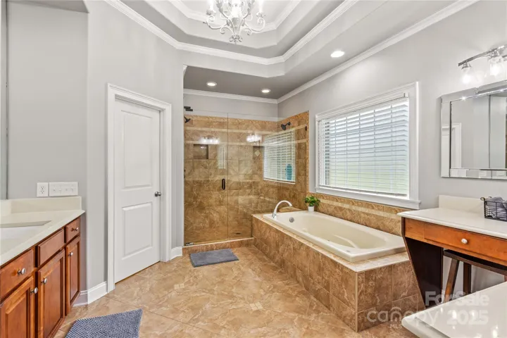 The Primary Spa Bathroom; Whirlpool Soaking Tub, Shower