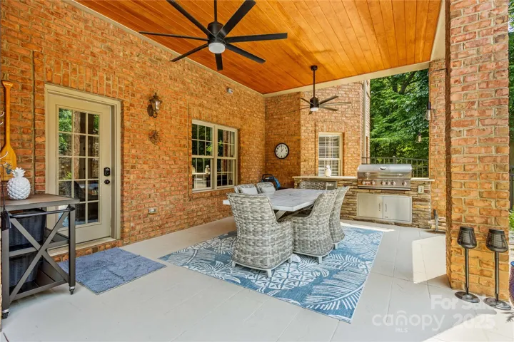 Covered Terrace with outdoor Grilling Kitchen