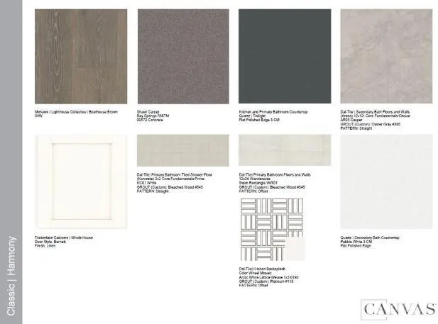 Design Selections.Home is under construction, selections subject to change.