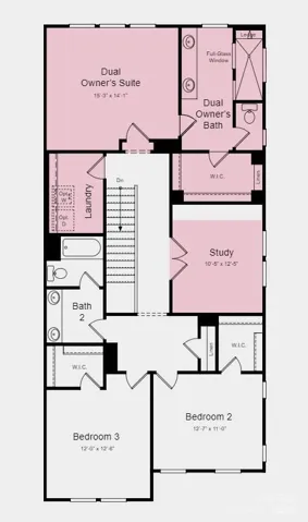 Structural upgrades added: Gourmet kitchen, dual owner's suite with bath 3, owner's  bath 2, walk-in pantry and 2nd floor laundry, study in place of flex, and tray ceiling at owner's suite.