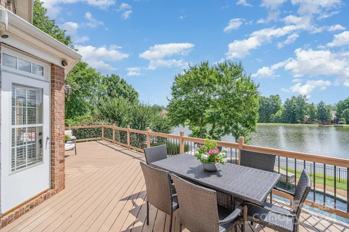 View from upper deck overlooking the lake