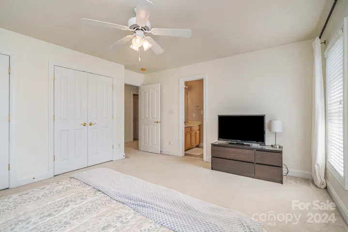 3rd bedroom with 2 closets, looking toward the bath