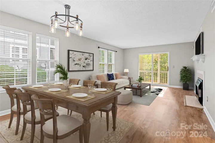 Virtually Staged dining/living