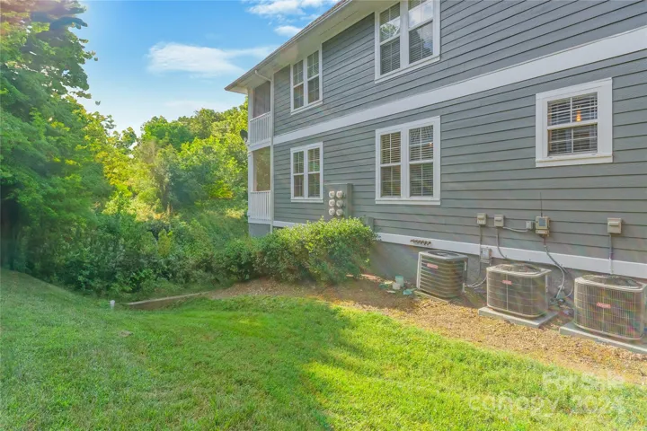 Green space beside condo