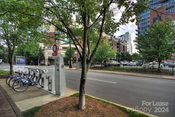 Bike Share just outside of building