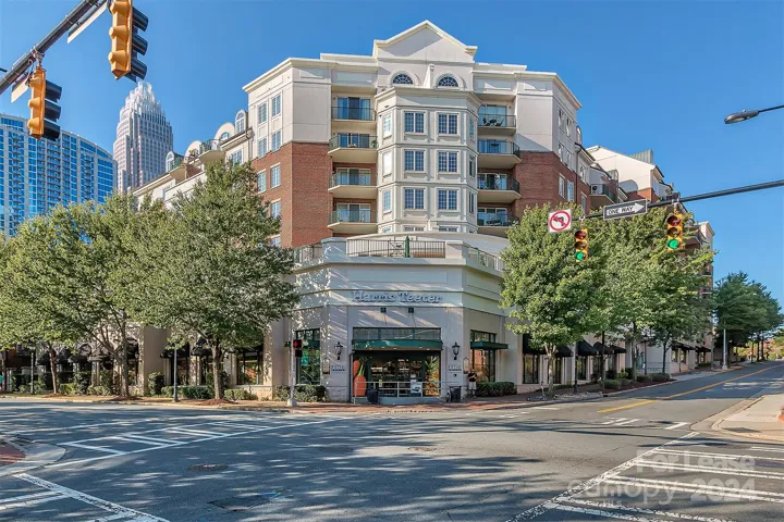 Harris Teeter grocery store just across the street