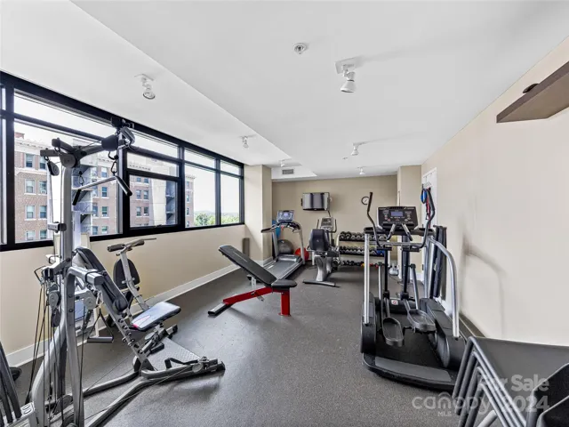 Fitness center on floor 5