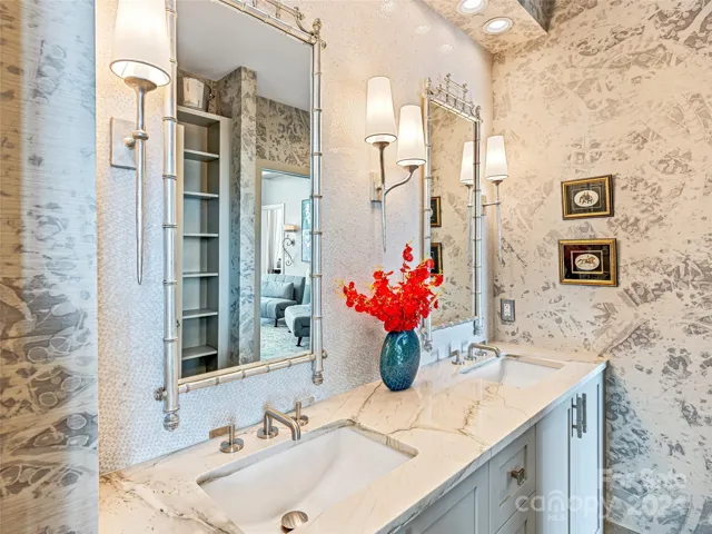Guest Bathroom with dual vanity