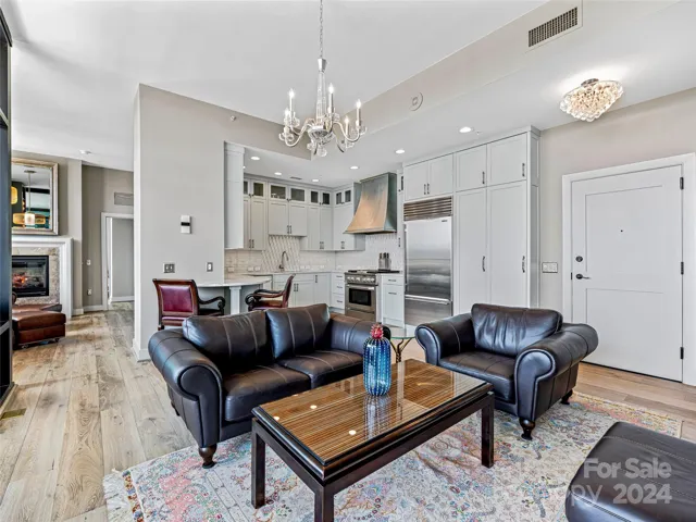 Open concept living.  The previous owners used this as a dining room.