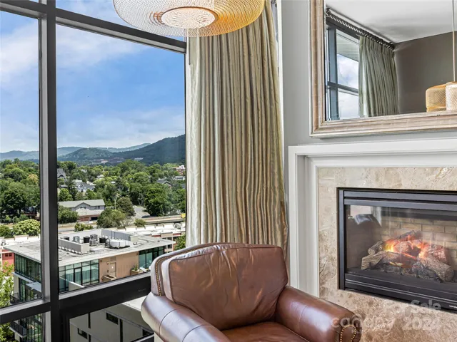 Living room with gas fireplace