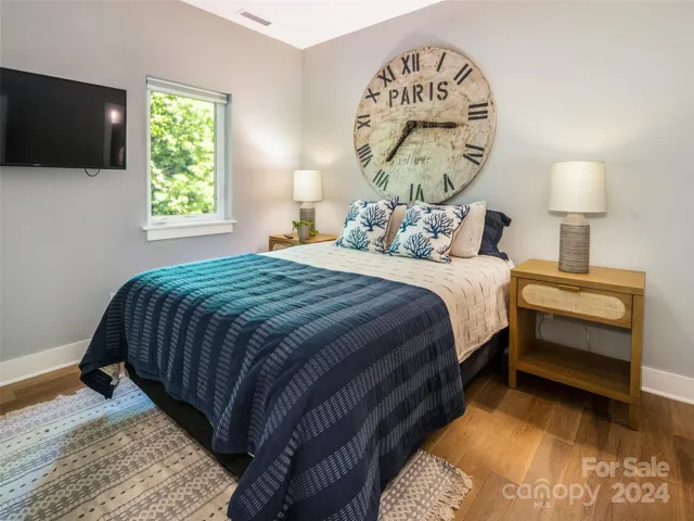 The main level bedroom and bath can provide privacy for you and your guests