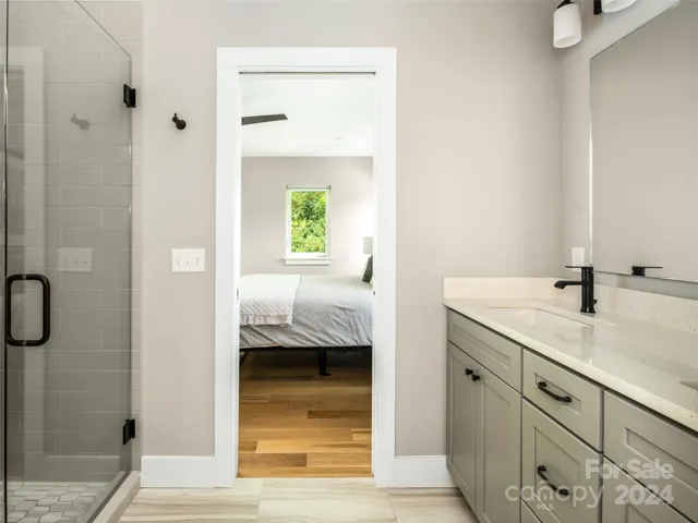 Looking into the primary bedroom
