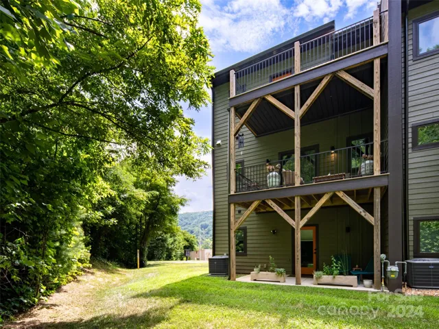 The second floor covered deck has a under deck drainage system