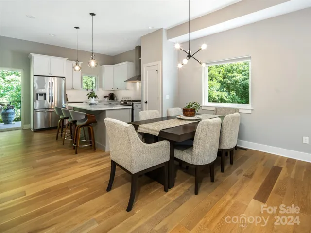 Stainless  steel appliances and quartz countertops