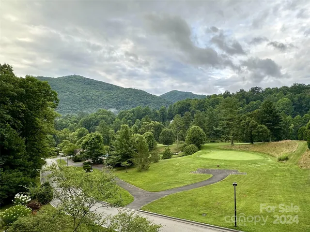 view over course and mtns