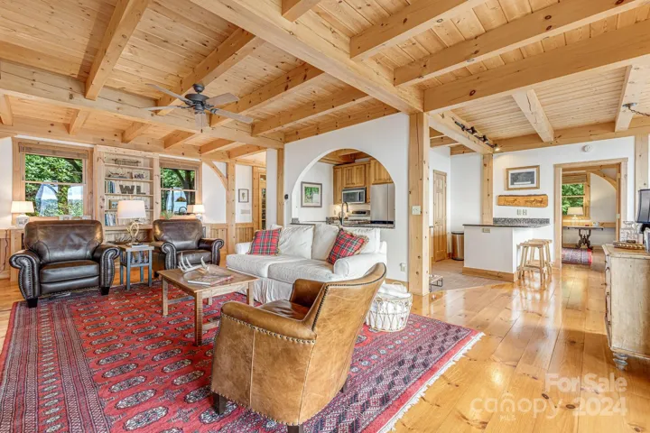 Open concept with kitchen and dining area