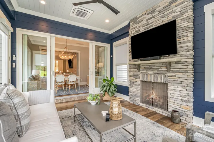 The sunroom can be kept open or closed and it features its own mini-split for perfect comfort control