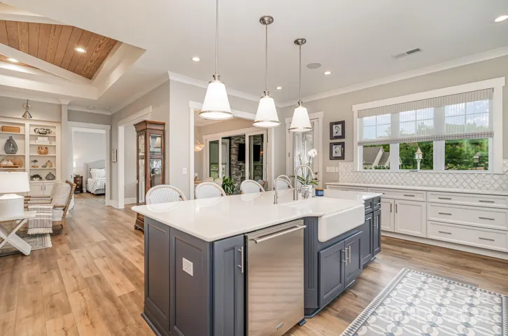 Convenient location off of the great room and breakfast room - or the perfect spot to keep an eye on your birdhouse in the back yard