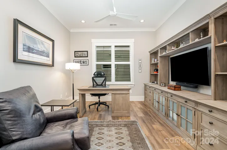 Large office space, with privacy behind the sliding barn doors