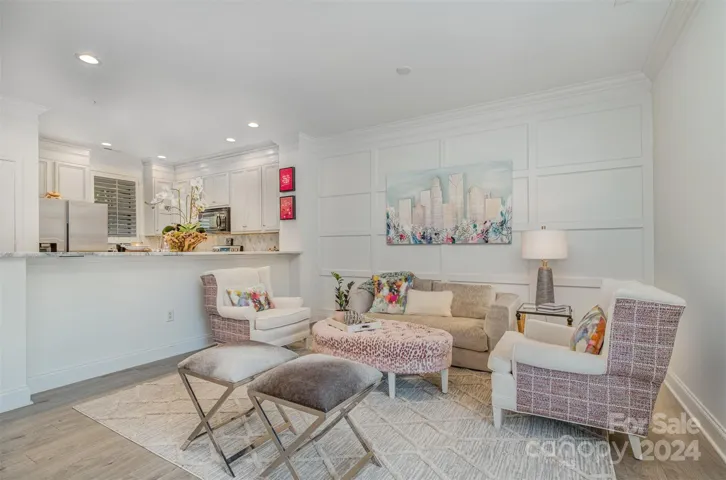 Kitchen overlooks living space