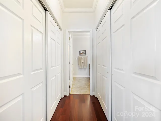 Primary bedroom closets and access to Bath