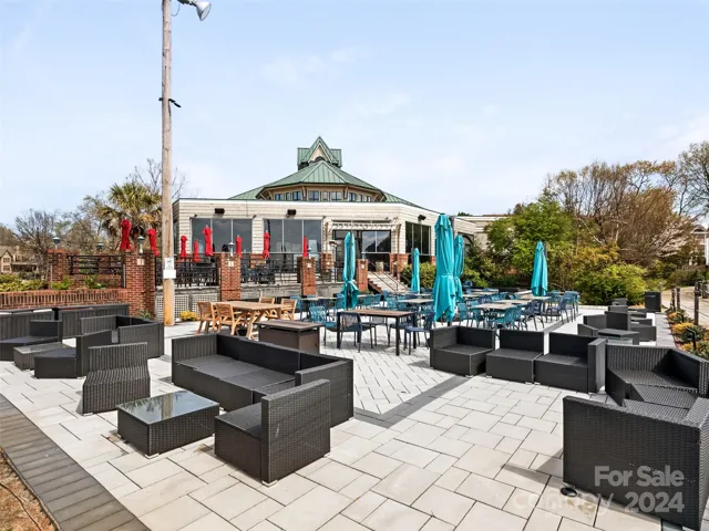 Outdoor lakeside lounge