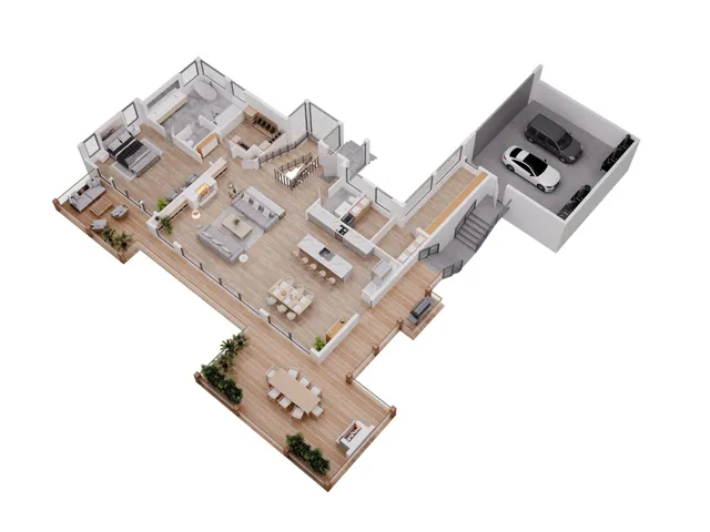 Main floor 3D floor Plan