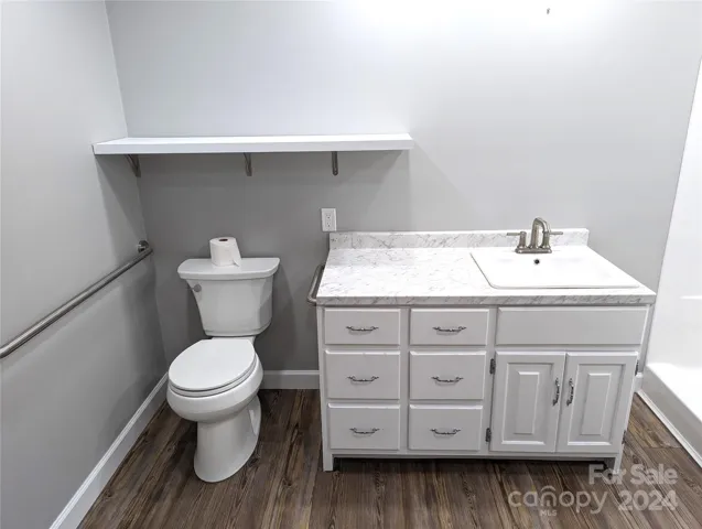 View of sink and toilet area
