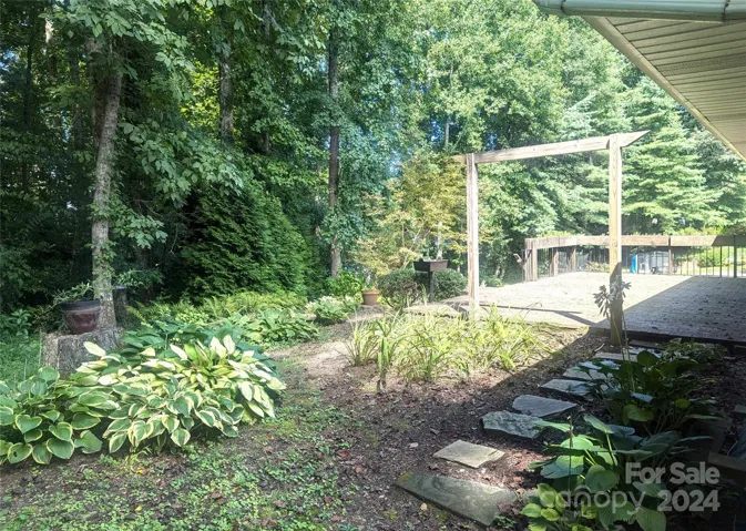 Side view of back patio