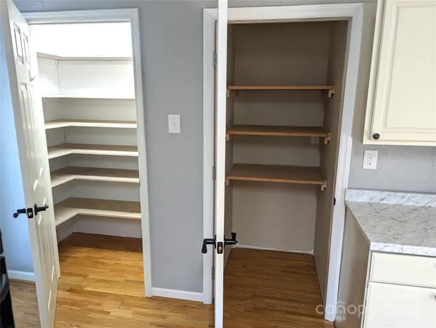 Two pantries in kitchen