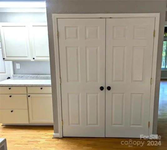 Main level laundry closet area