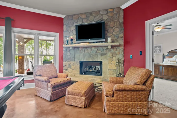Lower level Fireplace
