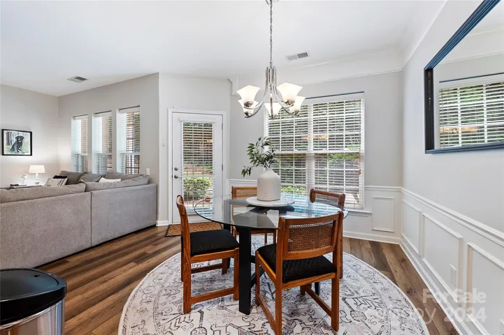 Dining area with bay window