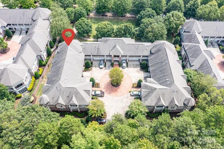 Aerial View of Courtyard Style Condo building!
