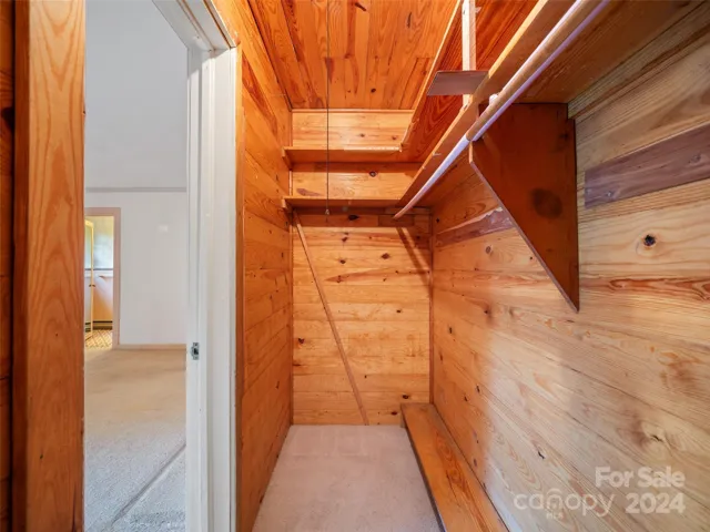 Cedar lined hallway closets
