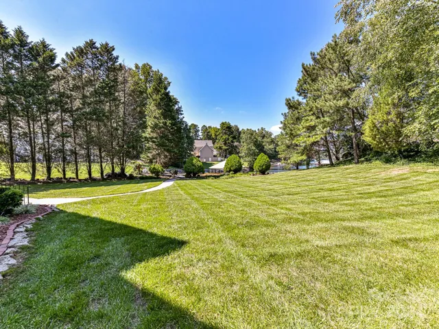 Level rear yard