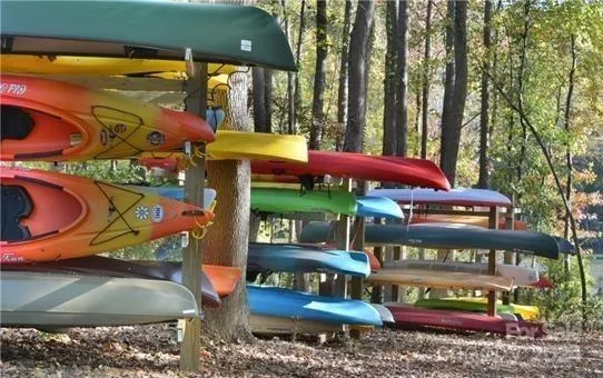 Kayak Storage area with launch area