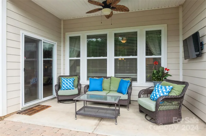 Covered Patio with Ceiling Fan